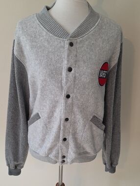 Joe Namath Gray Varsity Style Jacket with Patch